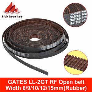 GATES LL 타이밍 CR10 벨트 3D ENDER3 GT2 6MM 9MM 프린터 내마모성 기어 동기 ANET 2GT 부품