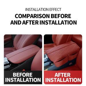 BMW G30 G38 G32 6GT 20182023용 호환 차량 중앙 팔걸이 패드 수납 가방 포함 콘솔 박스 레드 가죽 커버 카