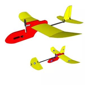 충전식 초경량 변형비행 전동 글라이더 키트 캠핑장 고무동력기