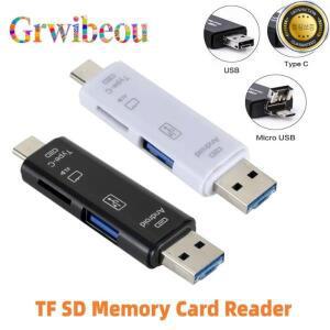 5in1 타입 C + USB 2.0 마이크로 어댑터 다기능 TF SD 메모리 카드 리더 OTG 모바일 폰 컴퓨터 스마트폰 도