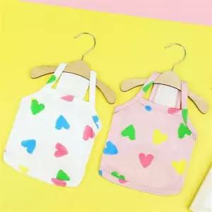 강아지의류 멀티 하트 끈나시 강아지옷 팻의류 반려견