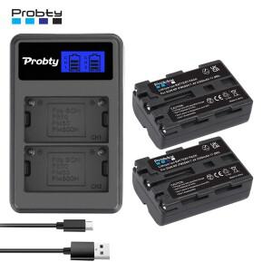 NP-FM500H NP 카메라 배터리 + LCD USB 듀얼 충전 포트 소니 A200 A580용