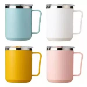 로하스 스텐 머그컵400ml(1개) 손잡이 뚜껑 머그