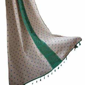 잔꽃 초록 뜨개 커튼 쉬폰 드레 코튼 침실 미국스타일 주방 천공 니트 블루 반투명