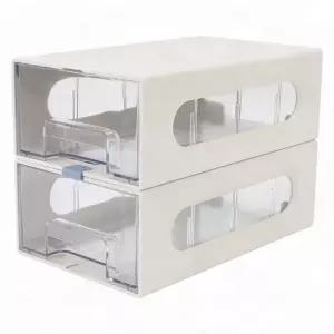 ( )수납함 책상 위 소품 보관 문구 박스 수납 서랍 2단 슬라이드 데스크정리함