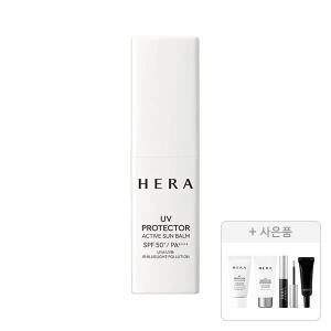 헤라 UV프로텍터 액티브 선 밤 SPF50+PA4+ 10g, 1개+ 증정(멀티디펜스SPF50+PA4+ 15ml+익스트림포스 레포츠 SPF50 15ml+클리어 브로우 젤 3g+립 세럼 01 인텐스 2g 각 1개 (총 4개)