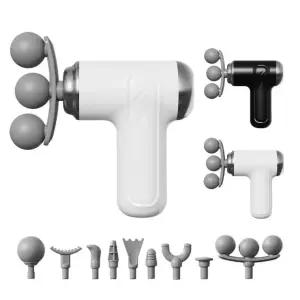 [용마안전] 저소음 고주파 무선안마기 6단계 진동 헤드 마사지 9종 휴대용 (본품)