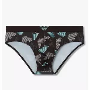 매장정품 EMPORIO ARMANI UNDERWEAR 엠포리오 아르마니 언더웨어 남성 3D 이글 패턴 폴리 브리프 (08153110
