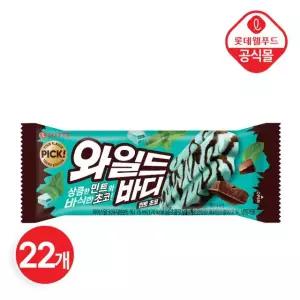 [롯데] 와일드바디 민트 초코 75ml x 22개