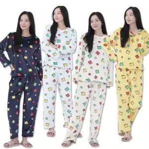 여성 빅사이즈 겨울 밍크 누더기 수면 잠옷 파자마 내복