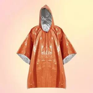 [제이제이컴퍼니] 방한 방수 비상용 판초우비 비옷 작업 여행 캠핑 양면