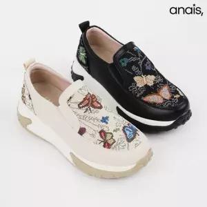 [아나이스] 소가죽 플라워 자수 슬립온 4.5cm_26S163