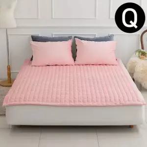빌리 극세사 밴딩 패드 퀸 Q 핑크 카페트겸용 침대패드 패드
