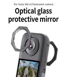인스타360 호환 X3 용 업그레이드 렌즈 가드 360 보호대 스크래치 방지 강화 유리 스티커