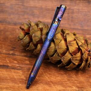 한정판 핸드메이드 티타늄 스틸 서바이벌 펜 프레스 EDC 문구 서명 펜