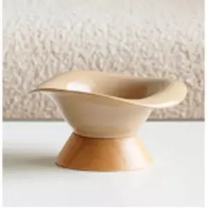 [반려] 고양이 우드 받침 밥그릇 낮은형 1P 식세기 식기 보울