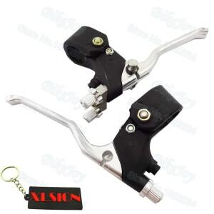 [호환품]오른쪽 듀얼 브레이크 및 왼쪽 레버 크롬 47cc 2 스트로크 미니 ATV 쿼드 고 카트 수냉식 더트 포