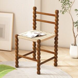 식탁의자 라탄 등받이 디자인 플라스틱 소형 식당 호두나무 가구 거실 A타입 특이한