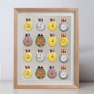 메달액자 스포츠 메달 액자형 전시 케이스 3개 대회 정사각 정리 액자 메달거치대