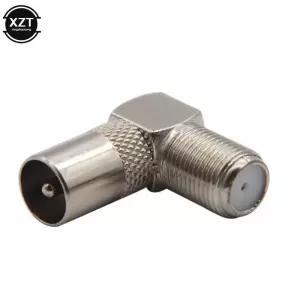 UHD안테나 TV 실내 지상파 수신기 RF 동축 90도 직각 공중 케이블 커넥터 F 암-TV 암 콘센트-암 소켓