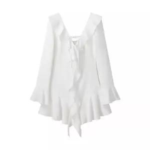 여성 예쁜 쉬폰 가을 프릴 언밸런스 원피스 스포M3