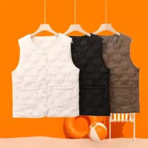 여성 이너 데일리 실내 사무실 웜업 베스트 조끼