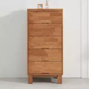G411 고무나무 원목 5단 서랍장 600 1color