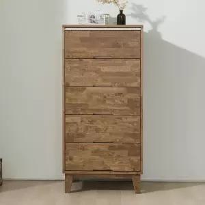 G4103 고무나무 원목 5단 서랍장 600
