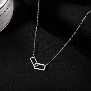 2개세트 별 사각 펜던트 목걸이세트