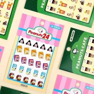 편의점 피너츠 카페 테마 유포지 스티커 4P 데코 장식