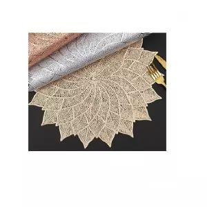 꽃잎 방수 식탁매트/골드