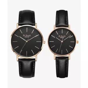 [정품] 세인트스코트런던 그레인 클래식 커플 시계 - 로즈블랙 / ST7011-RBBK 1045118
