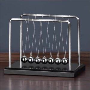 무한동력 스탠드모빌 진자 운동 소형 베이스 동력 단파 키네틱아트 은하계 커브 검정색 7개