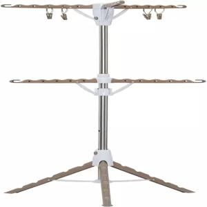 가정 필수품 2단 삼각대 옷 건조대 에어 드라이어 및 의류 세탁물 건조 또는 걸이 휴대용 컴팩트 태닝에