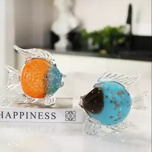 북유럽 감성 크리스탈 홈데코 투명한 인테리어 물고기 선물 소품 유리 오브