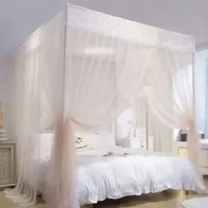 레이스 커튼형 침대 모기장 150x200cm 피치 공주모기장 레이스모기장