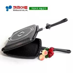 키친아트 직화(直火)은나노(양면마블코팅)그릴직화양면팬(중)