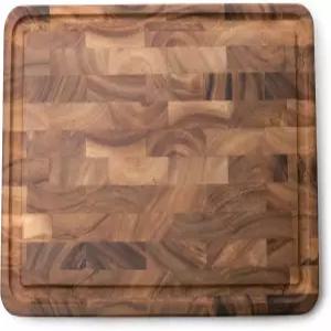 언우드 고메 찰스턴 엔드 곡물 보드 채널 아카시아 우드 브라운 20 x 14 인치