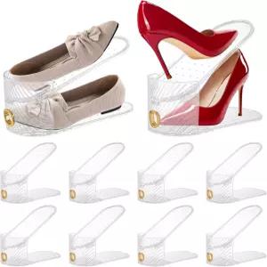 키퍼베스트 신발 슬롯 정리함 10팩 - 슈 스태커 공간 조절 가능한 스태킹 장치의 50 절약 옷장용 정리함의