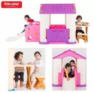 미끄럼틀 놀이집 테이블과 의자세트 (바이올렛)