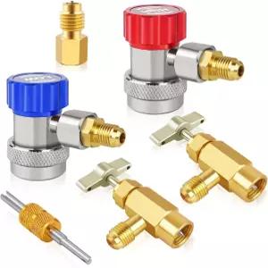 볼티겐 R134a 어댑터 AC R134A 키트 캔 탭이 있는 134a 피팅 시스템 냉매 리필용
