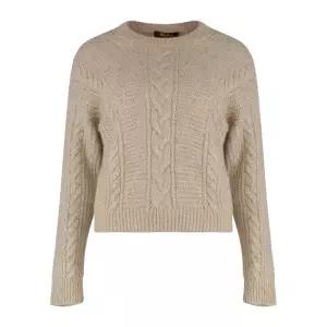 스튜디오 알파카 케이블 니트 크롭 스웨터 CRASSO2526366112600 001