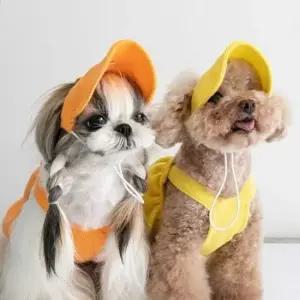 산책 외출 선키스트 벌룬 멜빵 모자 세트 XS~3XL 강아지외출복