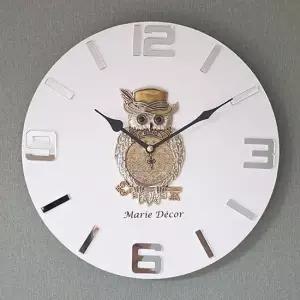 황금열쇠 부엉이 무소음 오픈 벽시계 벽시계 벽걸이시계