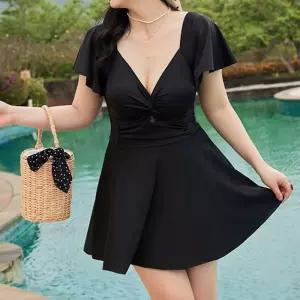 셔링 스커트 원피스 풍성한 수영복 원피스수영복 빅사이즈수영복