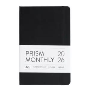 [문구] A5 프리즘 다이어리 월간 스케줄러 블랙 날짜형