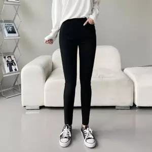 여성용 반하이 스판 밴딩 스키니 팬츠