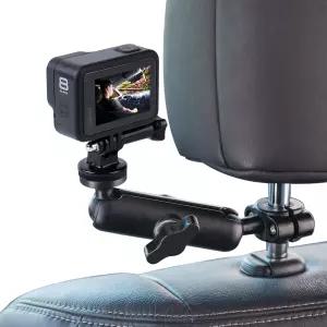 와다헤파 360° 회전 스포츠 카메라 브래킷 오토바이 백미러 카시트 장착 Go Pro Hero5/6/7/8/9 +