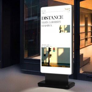 LED 입간판 야외 네온사인 식당 철제입간판 호두색 이자카야 입구 프레임 태양열 전광판