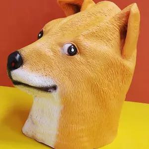 라텍스 아키타견 가면 파티용품